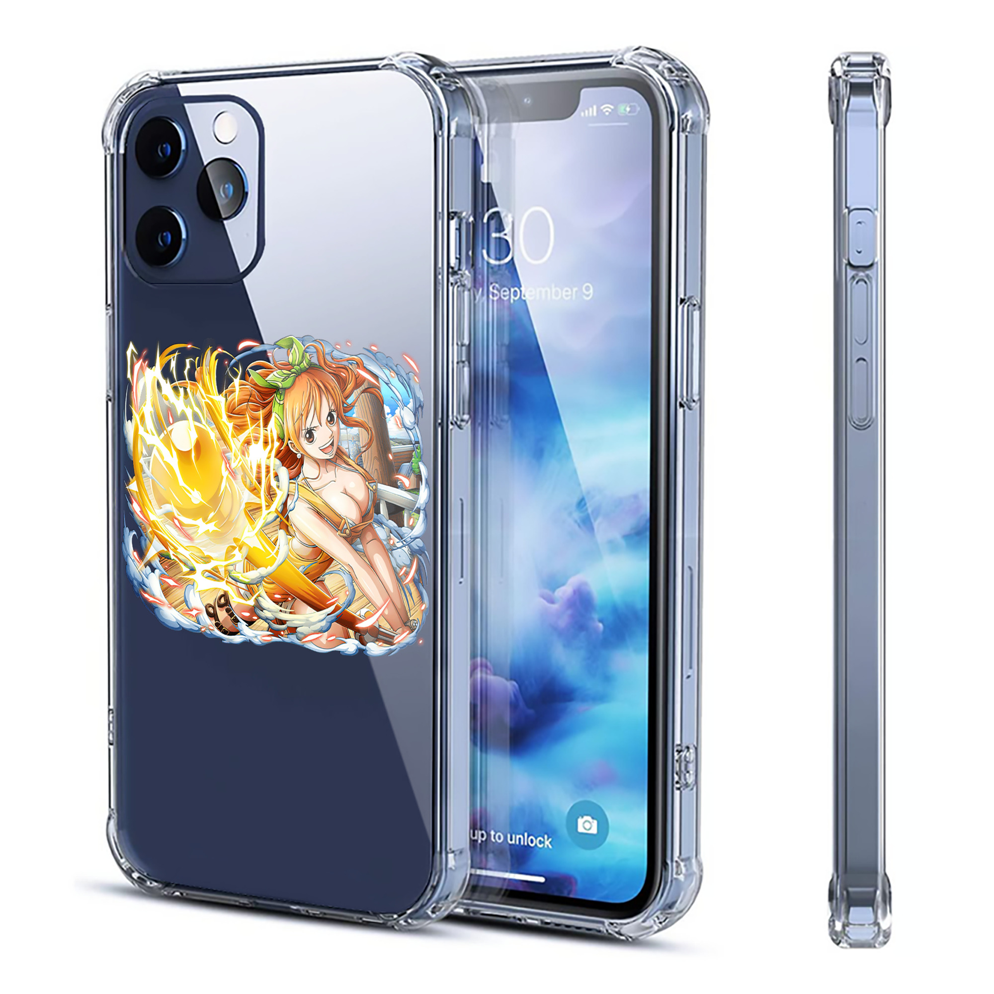 （画像用） ワンピース ナミ ONE PIECE Nami 【iPhone 12シリーズ対応】透明スマホケース（クリアソフトケース）
